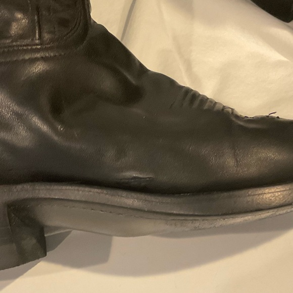 Lucchese Black Leather Women's Western Mid-Calf Boots - Picture 7 of 9